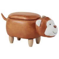 Beliani MONKEY Hocker Bruin
