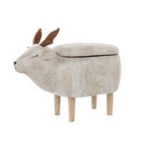 Beliani REINDEER Hocker Beige