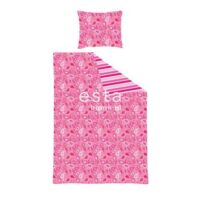 ESTAhome eenpersoons dekbedovertrek paisleys fuchsia roze