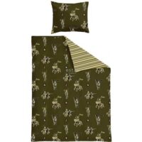 ESTAhome eenpersoons dekbedovertrek ridders legergroen