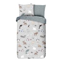 Good Morning Arctic Kinder Dekbedovertrek 140 x 220 cm - Grijs