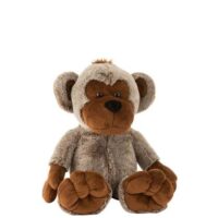 J-Line Aap+Sjaal Pluche Bruin Large
